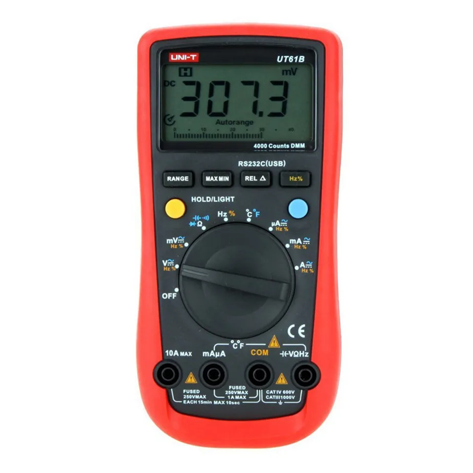 

UNI-T UT61B Digital multimeter true RMS RS232 interface MULTIMETER Auto range with LCD backlight display