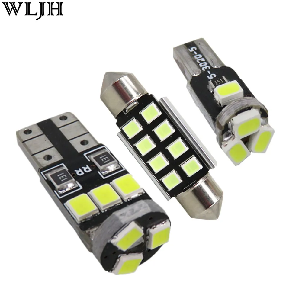 

WLJH 15x Canbus Dome Map Door Trunk Interior Light Led Bulb Package Kit for MINI Cooper R56 2006-2013