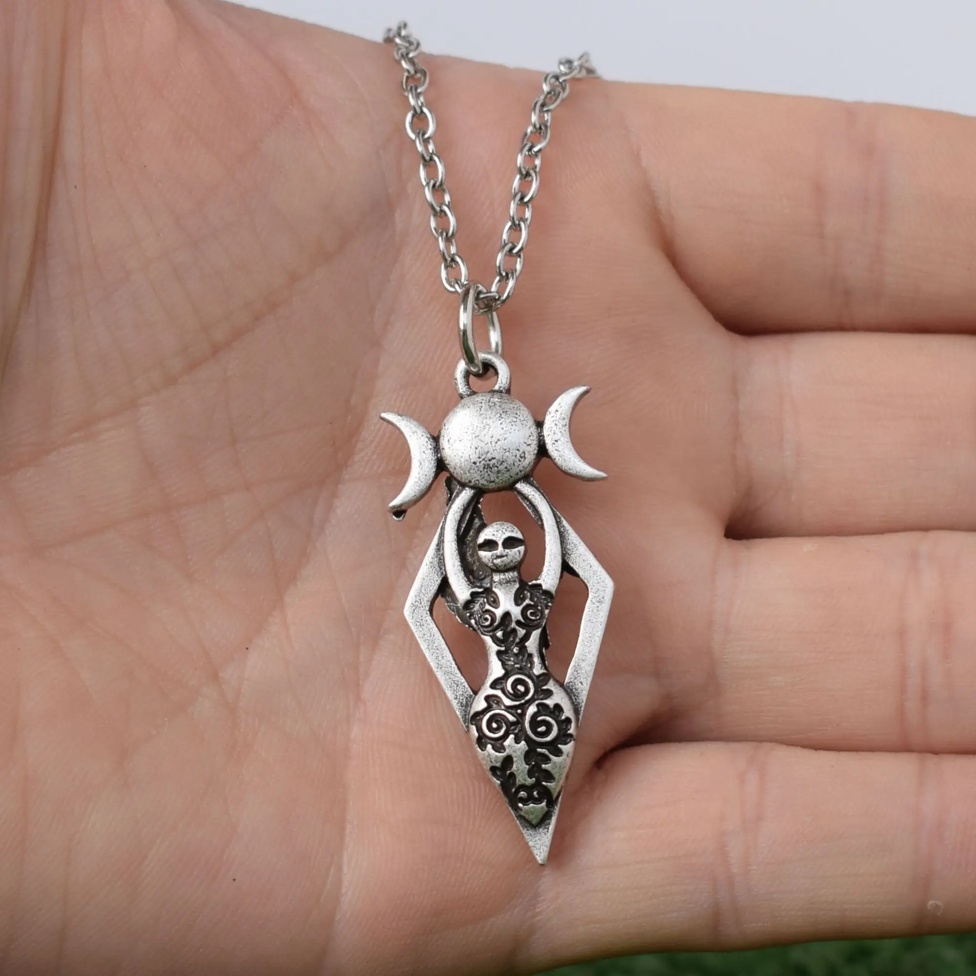 SanLan языческая Викканская подвеска ожерелье ювелирные изделия богиня колдовство натуральные ювелирные изделия языческие подарки Wicca