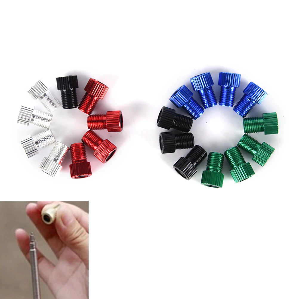 

4pcs/lot Bicycle Valve Adapter Air Pump Converter Presta to Schrader Road Bike Tire Gas Valve Adaptor Tube Bike Pump Accessories