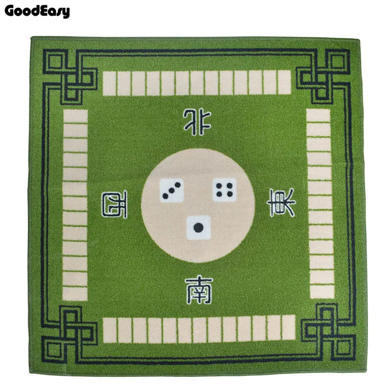 Стол-маджонг ткань Семья вечерние игровой стол-Маджонг коврик руб mute 4 цвета дополнительно бытовой покер утолщенный ковер - Цвет: Green