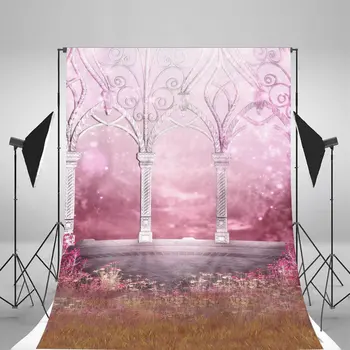 

column pink bokeh flower grass backdrop Vinyl cloth High quality Computer print wall Backgrounds