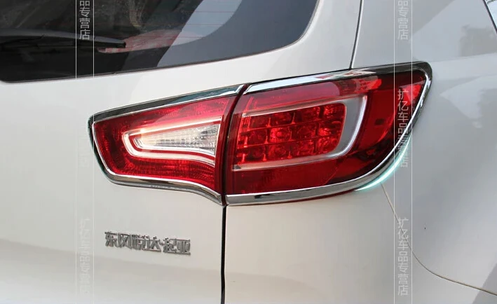 Для Kia Sportage 2010 2011 2012 2013 2014 ABS хромированный задний фонарь окружает Чехлы Набор