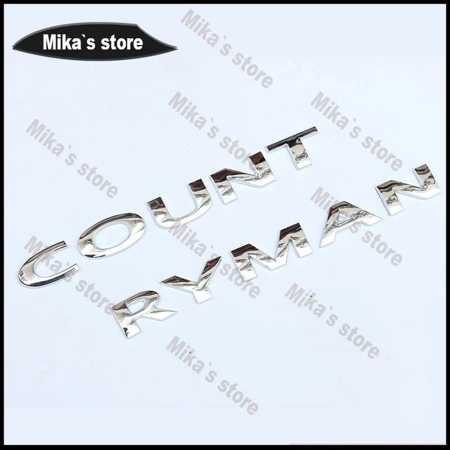 For BMW Mini Cooper Countryman R60 F60 3D Metal Rear Trunk word Letters Decal Badge Emblem