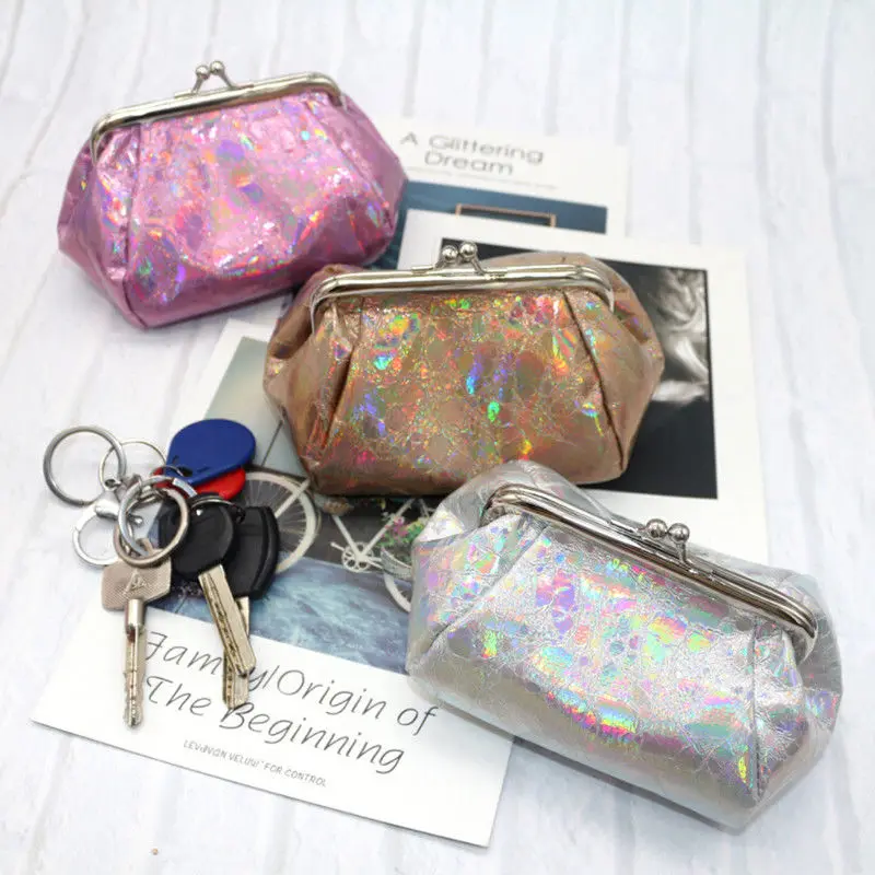 

Holographic Mini Laser Wallet Women Bag 2018 New Girls Coin Purses Makeup Bags
