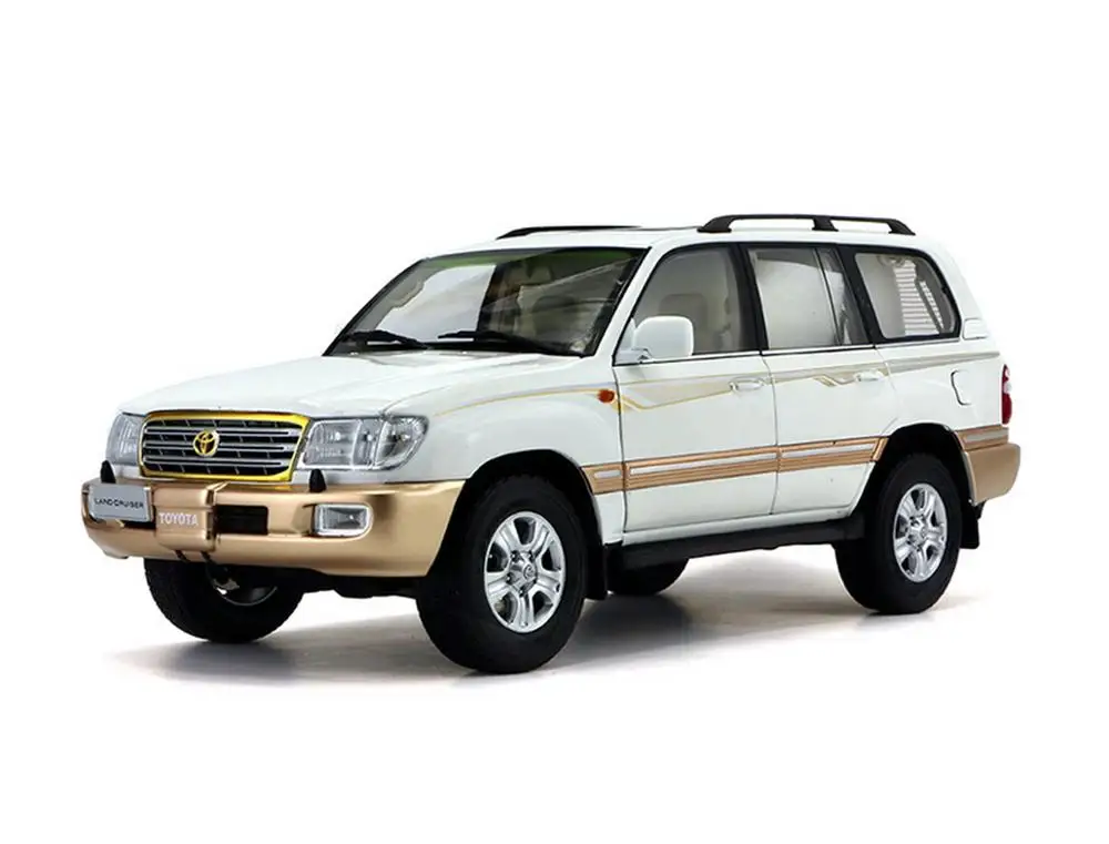 

1/18 Scale Toyota Land Cruiser LC100 White DieCast Car Model Toy Collection