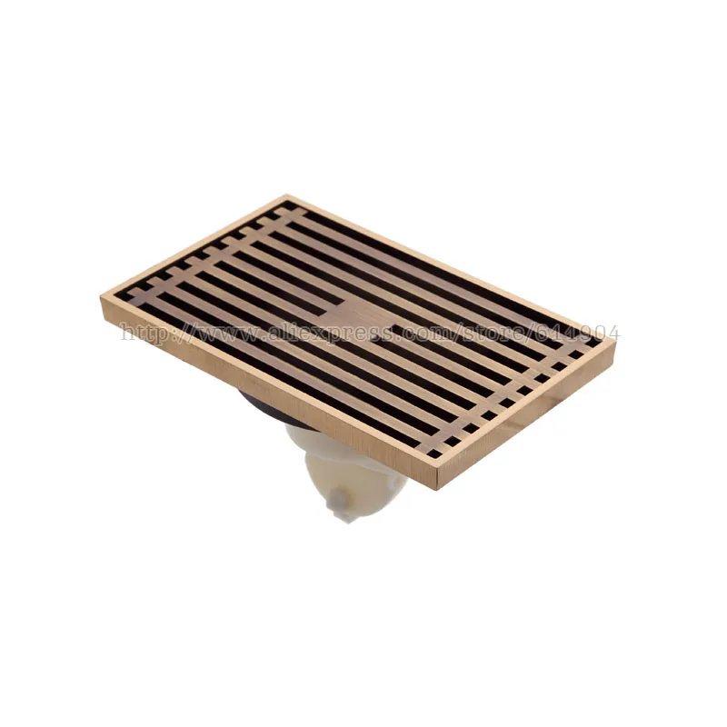 

Antique Wired Bathroom Linear Shower Drain Floor Drainer Waste Grate With Strainer Cover 3712105L