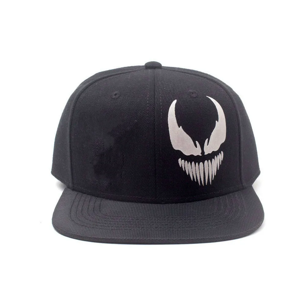 

MARVEL Spider-man Venom Varsity Printed Snapback Baseball Cap, Black