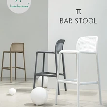 Модные стулья для бара в стиле Луи, скандинавские, простые, дизайнерские, пластиковые, индивидуальная, высоконогая подставка, накладка, креативная Мода для отдыха