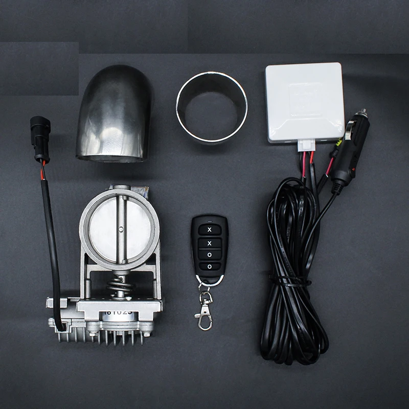 

Exhaust Valve Electric 2.5 inchExhaust Cutout Valve OBD Sets Cutout Valve Kits SS Worm Valve Electric Remoter Control