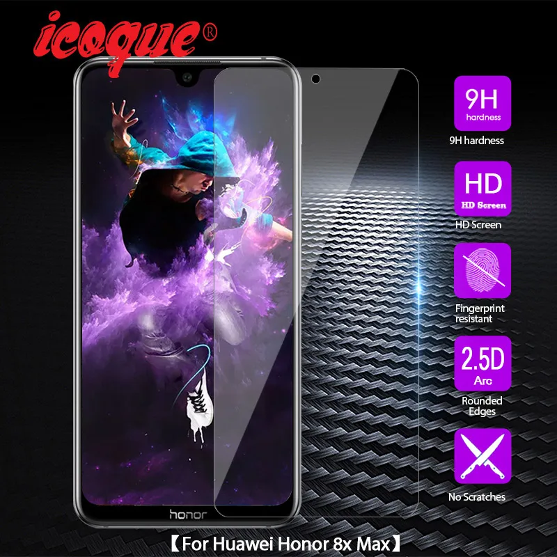Закаленное стекло для Huawei Honor 8X Max 9H 2.5D защитная пленка телефона Защитное защита