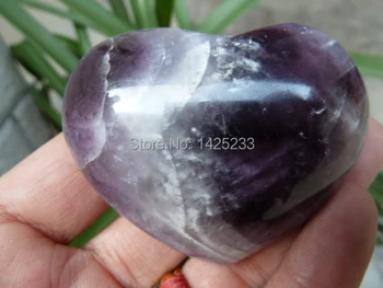 

1PCS NATURAL PRETTY AMETHYSTS QUARTZ CRYSTAL HEART HEALING 56