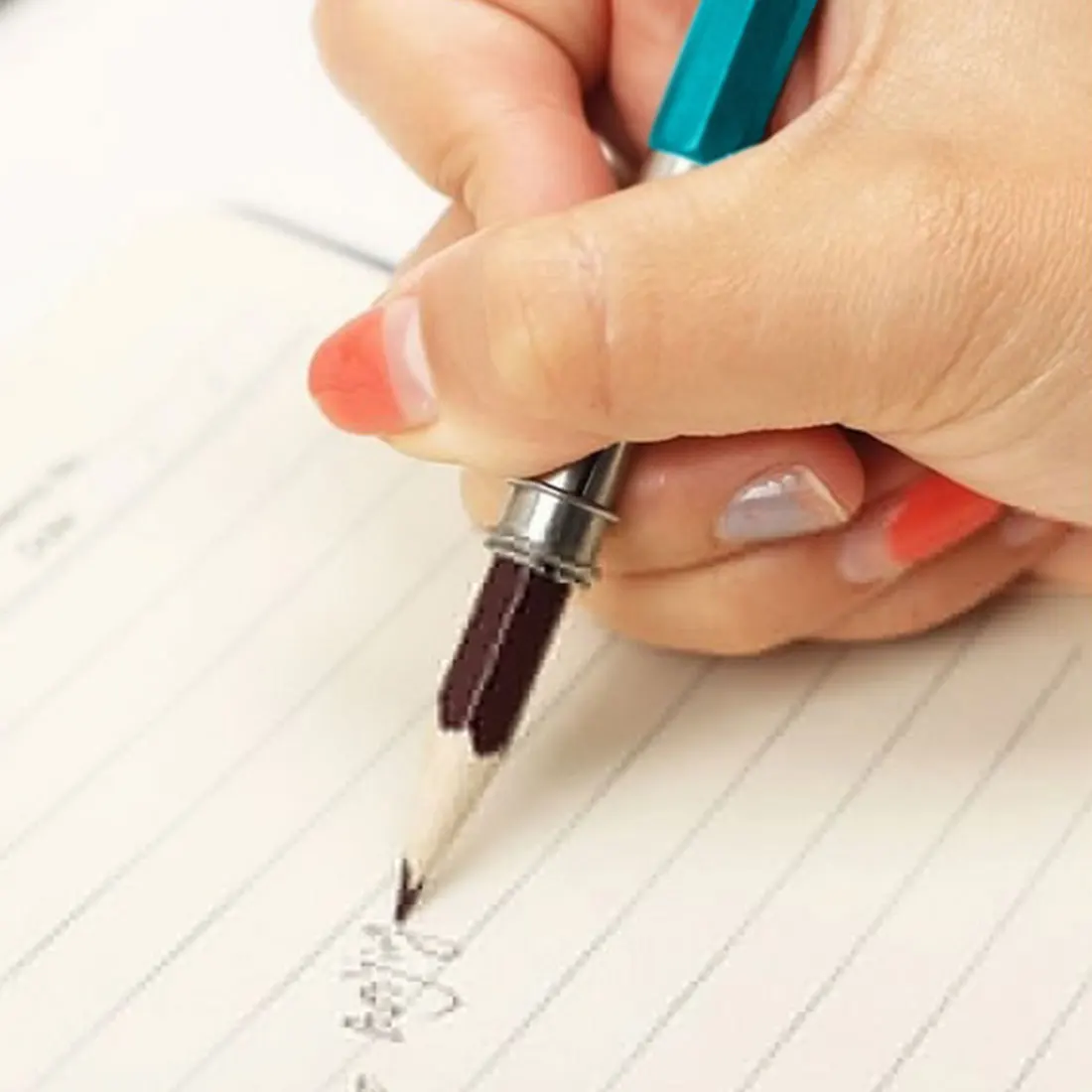 

Creative Metal Stainless Steel Double Pen Extender Pen Holder Rod Clip Sketch Pencil Extension Rod Student Stationery