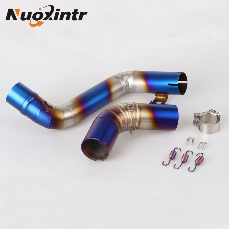 

Nuoxintr Motorcycle link pipe Middle Link Pipe Fit For KTM DUKE 200 390 Exhaust Muffler Stainless Steel