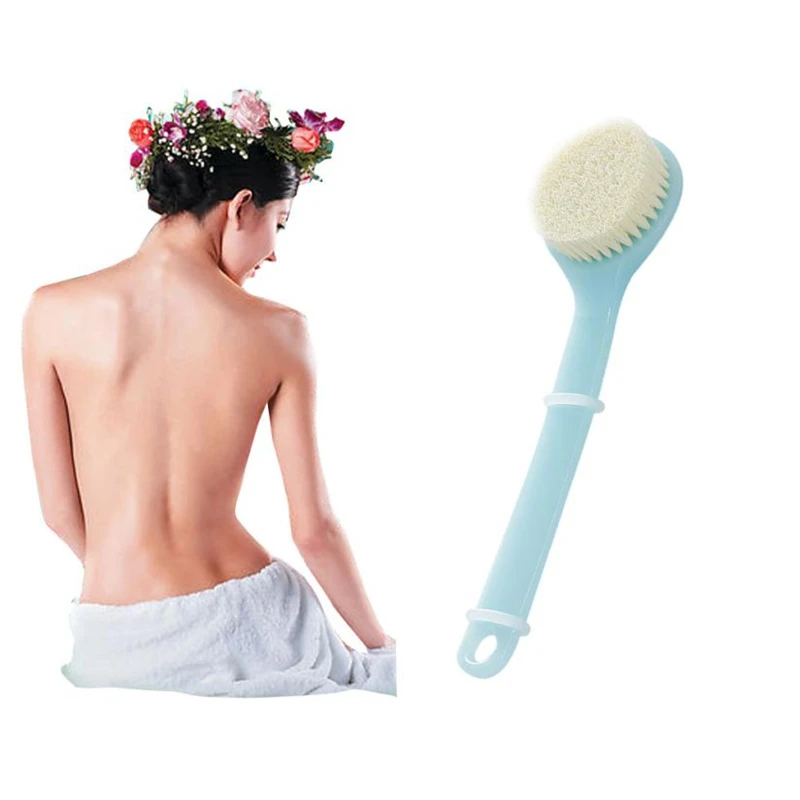 2018 New Practical Long Handle Ultra Soft Bath Shower Brush Skin Massage Back Rubbing Brush hot sale C0328#30                   18