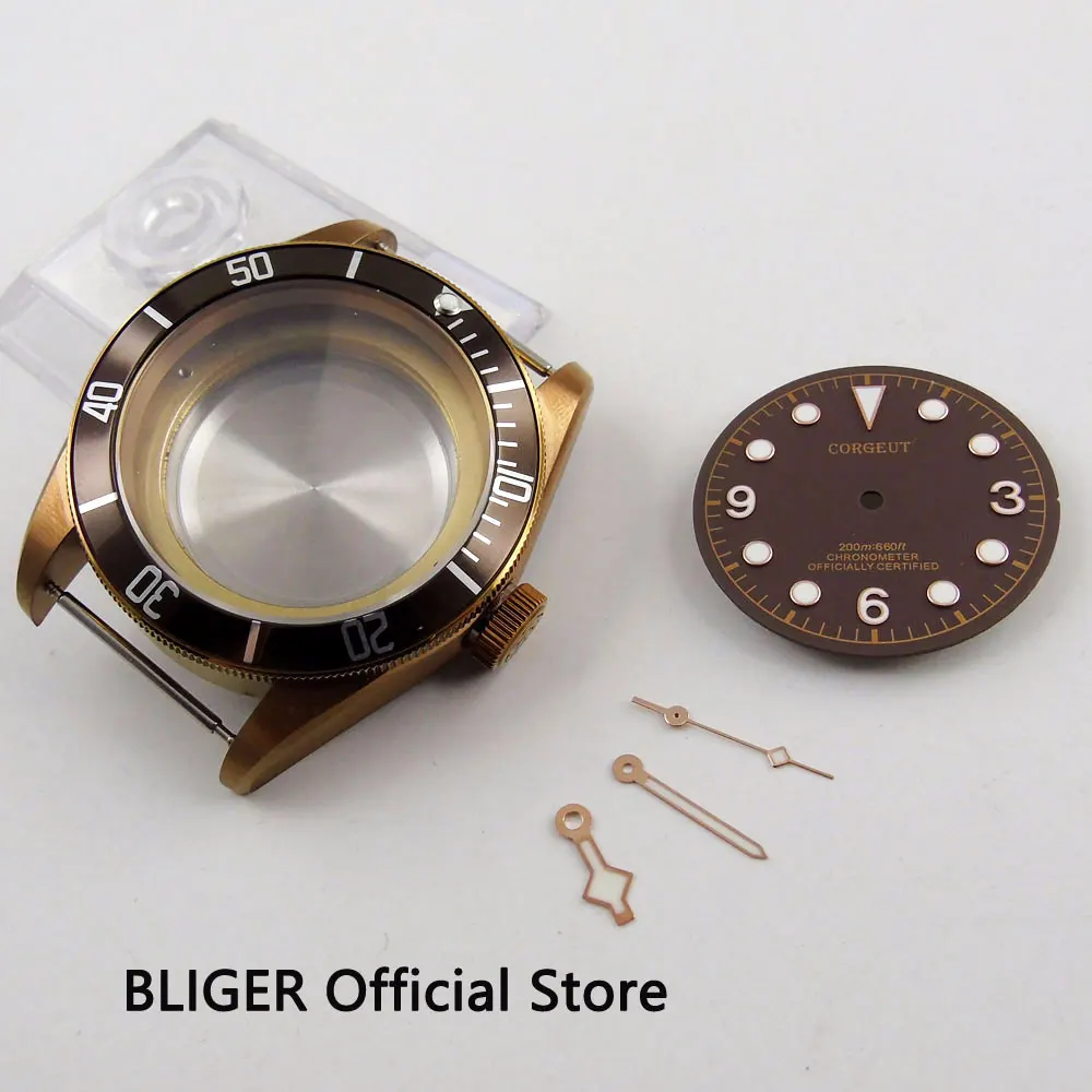 Однотонный чехол для часов 41 мм из нержавеющей стали с сапфировым стеклом