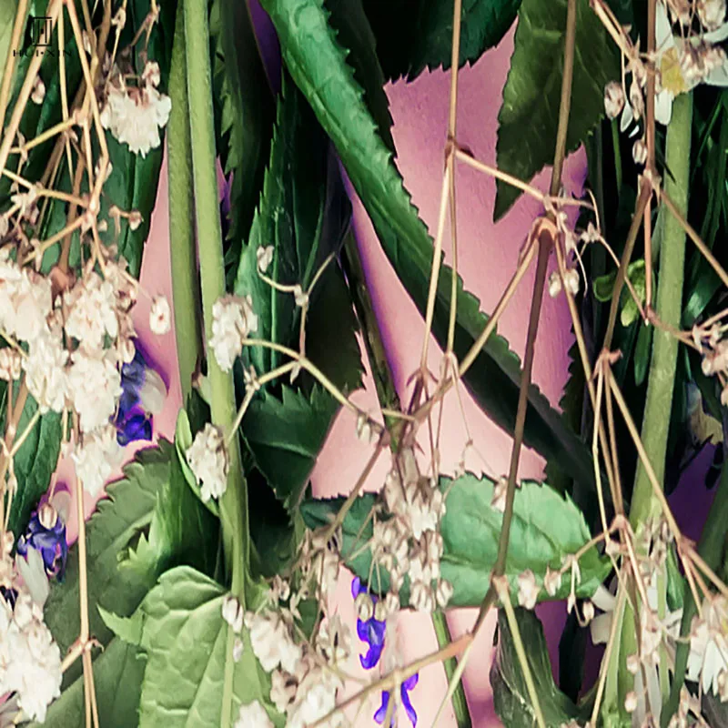 Anne' s Secret Garden Of Pink Girl Heart Some Purple Flowers Green Leaves Decorative Canvas Posters Paintings For Hallway Decor