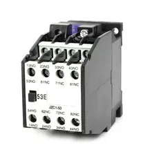 3NC+ 5NO катушки Напряжение 220 V 264 V 50 Гц/60 Гц JZC1-53, 3 фазы 3 контакт контактор переменного тока Тип реле Ui660V Ith10A Вспомогательные контакторы