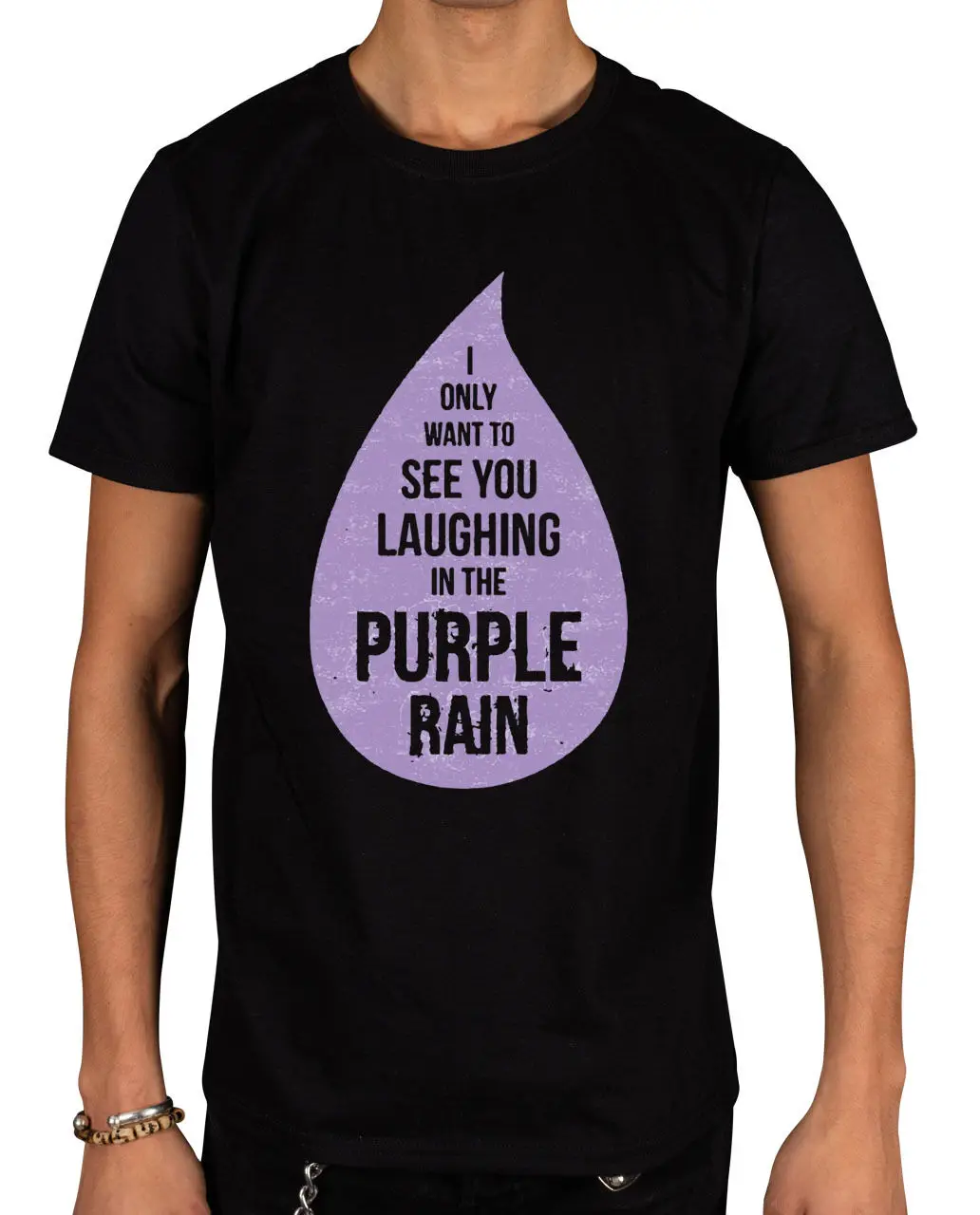 Purple Rain Tear Drop Lyrics T-Shirt RIP Legend Prince Rogers Nelson Tribute Comfortable t shirt Casual Short Sleeve TEE | Мужская