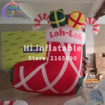 

3m high inflatable gift socks, giant advertising inflatable