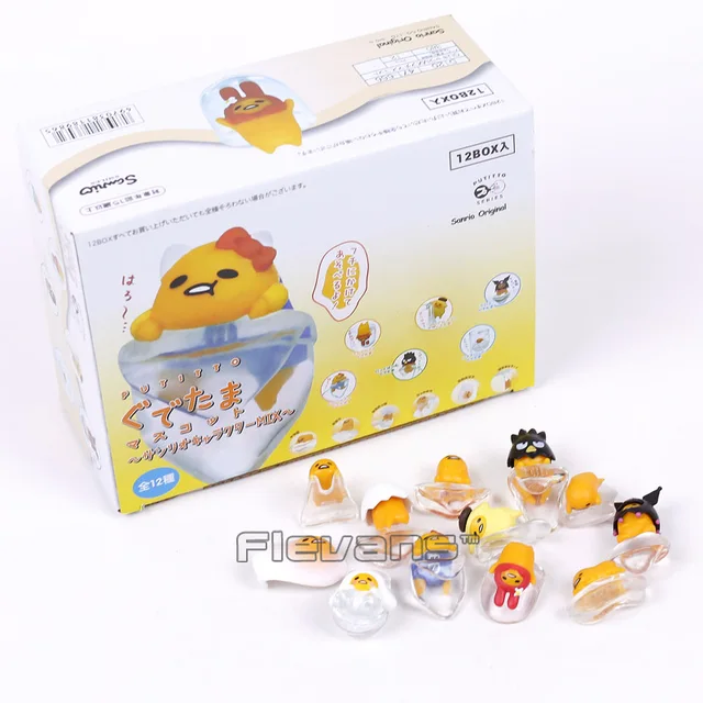 Cute Egg Gudetama Putitto Series Mini Pvc Figures Collectible Model Toys Dolls 12pcs Set Domain