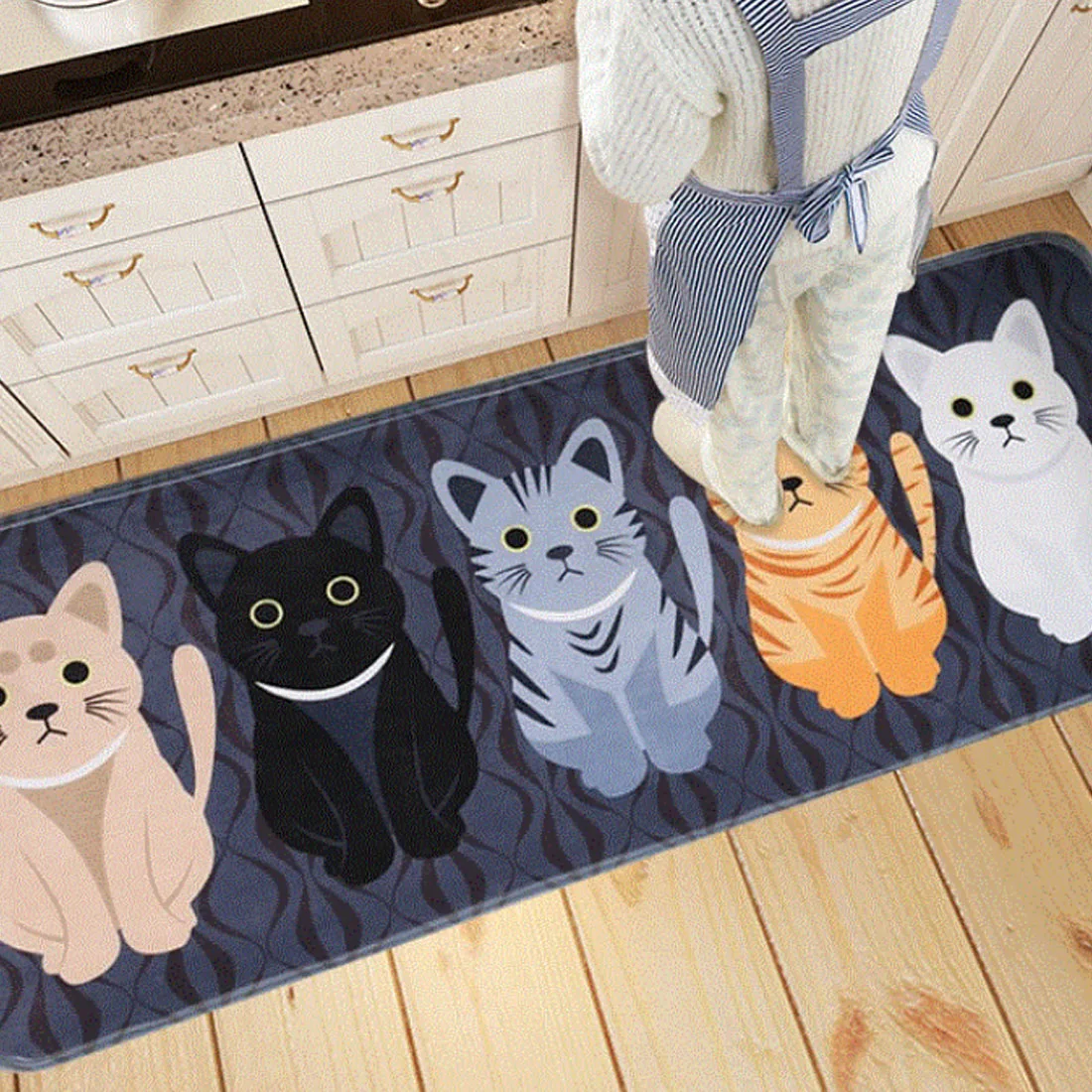 Good Sale Floor Mats Animal Cat Printed Bathroom Kitchen