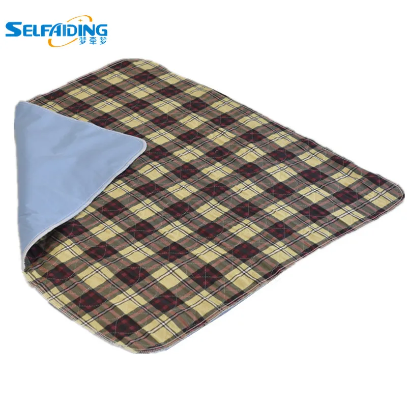 

Plaid Premium Absorbent Waterproof Bed Pad (80*90cm) - Washable for Underpad Incontinence Protection for Adult, Child