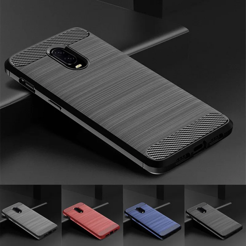 Best Luxury Carbon Fiber Phone Case For OnePlus 6 6T 5 5T Litchi Grain Soft TPU Silicon Back Cover For one plus 3 3t 5 5t 6 6t Cases