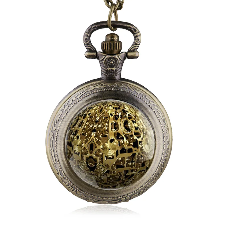 Античный стимпанк кварцевые карманные часы с цепочкой Винтаж Jewelry Цепочки и ожерелья подвеска Часы подарки