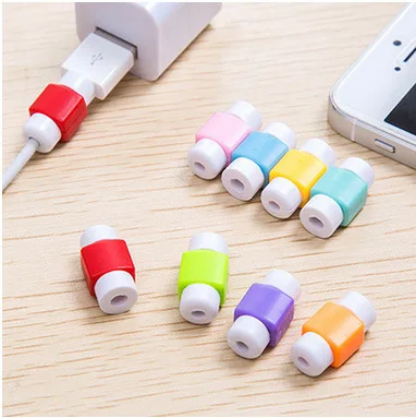

A Ausuky 10 Pieces USB Cable Protector Sleeve Mobile Phone Charger Cord Protector Silicone for Cable Line Protective -25