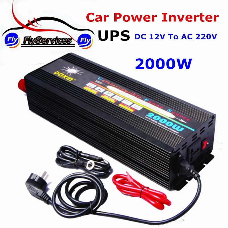 Professional Car Power Inverter With UPS 2000W 12V 220V Modified Sine