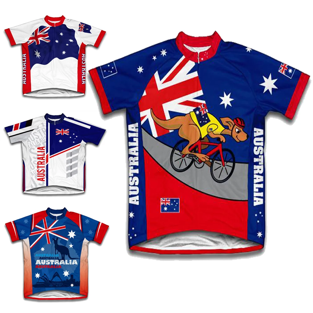 Australia Flag Classical kangaroo Cycling Jersey men short wear bike