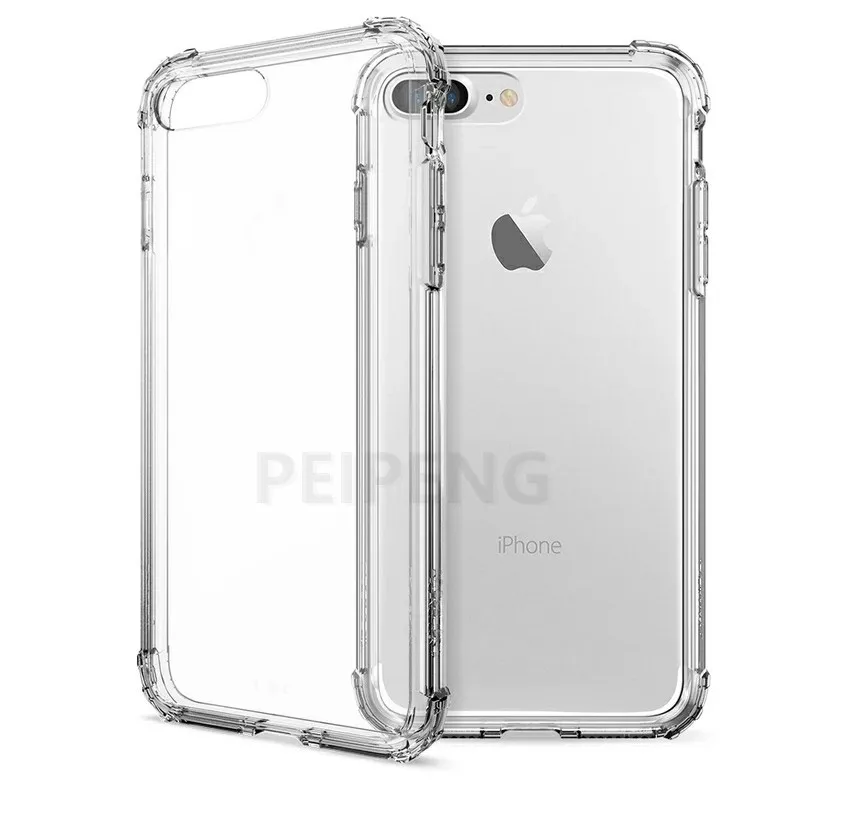 PEIPENG Luxury phone CaseThickened anti-fall For iPhone XS MAX XR X Ultra Thin Transparent Back Case For iPhone 6 6s 7 8Plus Simple 11