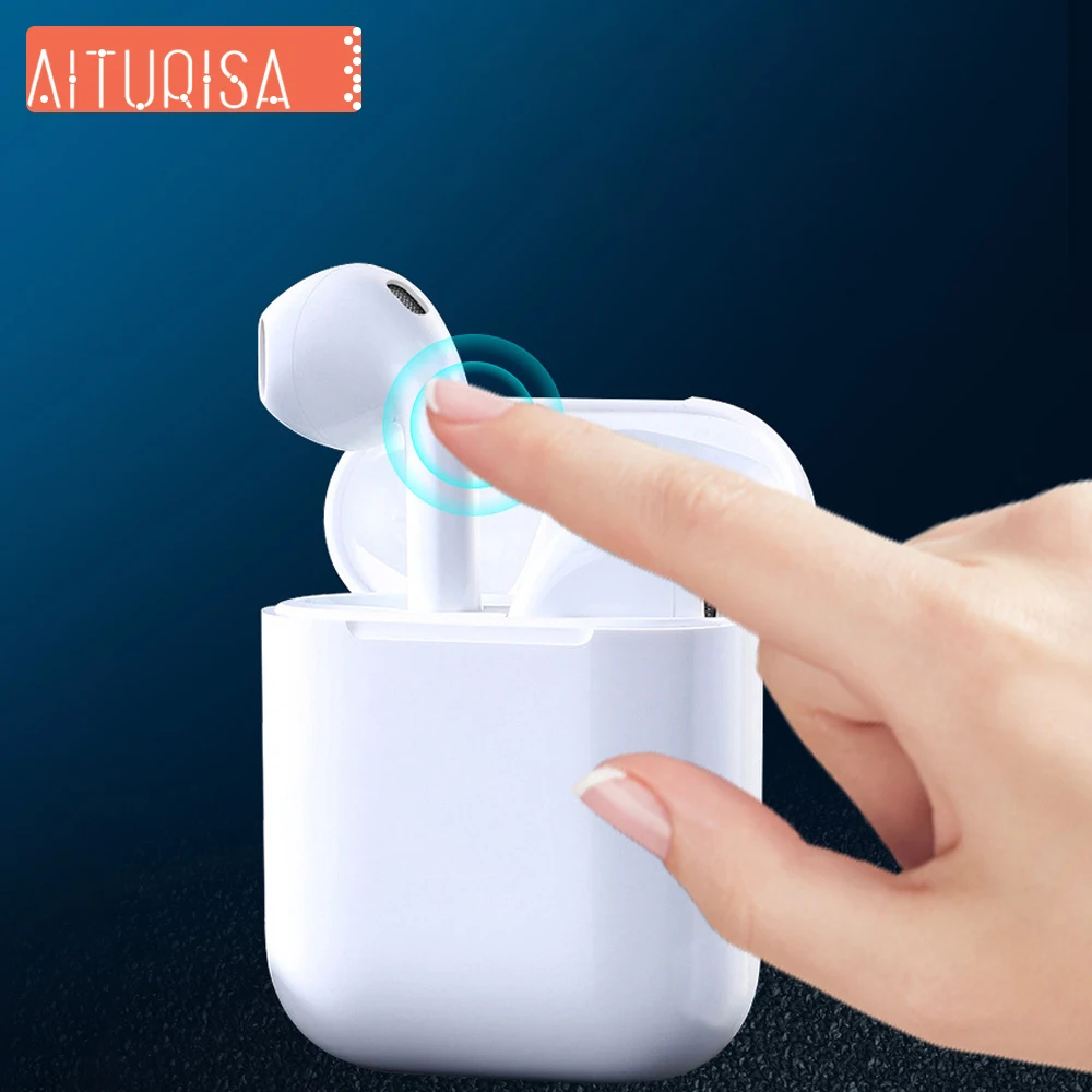 

New i14 TWS Bluetooth 5.0 Earphones Wireless Headsets 3D Sound Earbuds Touch Control With Built-in Microphone and Charging Box