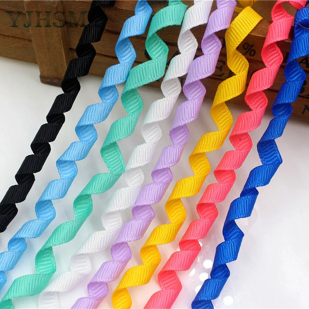 Buy YJHSMY 178251 6mm Solid color Grosgrain Curly
