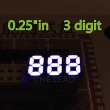 0,25 дюймов белый 7-сегментный Дисплей 0,2" без radix ТОЧКИ светодиодный Дисплей 3 Бит цифровой светодиодной лампой серии Напряжение Панель общий анод