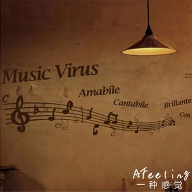 Beating liner notes dance music room wall stickers decorated room layout stickers
