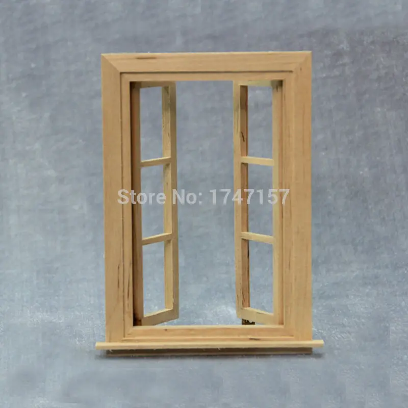 Buy 2pcs/lot Doll House Window 1 12 Scale Wood