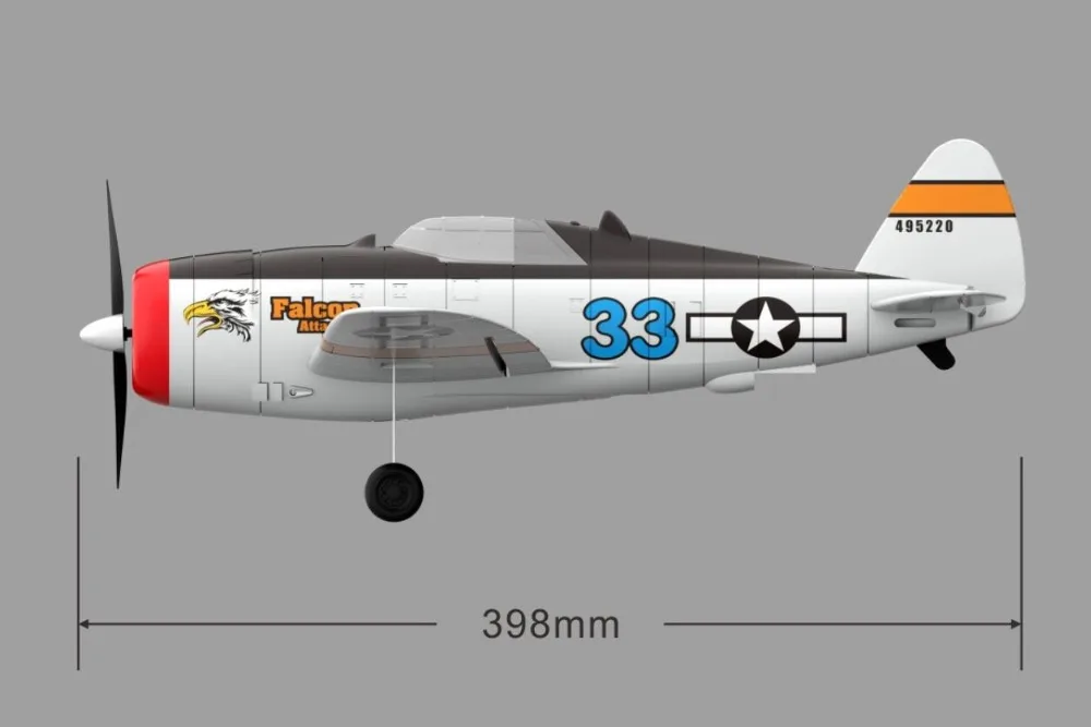 Горячее надувательство парк флаер мини P47 2,4G 4CH 6-Axis Gyro легко летать приводимого в движение с помощью электропривода войны птица RC самолета набор RTF истребитель