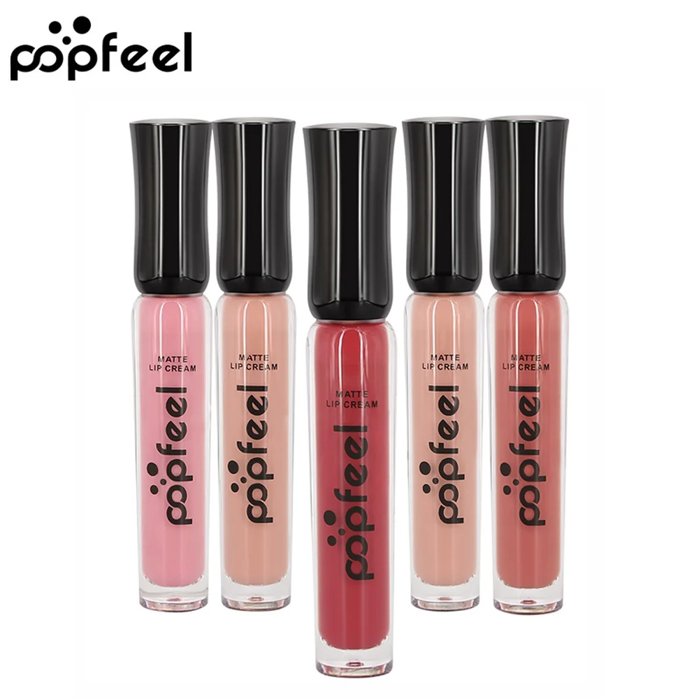 

Popfeel 12 Color Liquid Matte Lipstick Waterproof Pigment Lip Makeup Cosmetic Velvet Lip Gloss Matte Nude Lip Stick Women Beauty