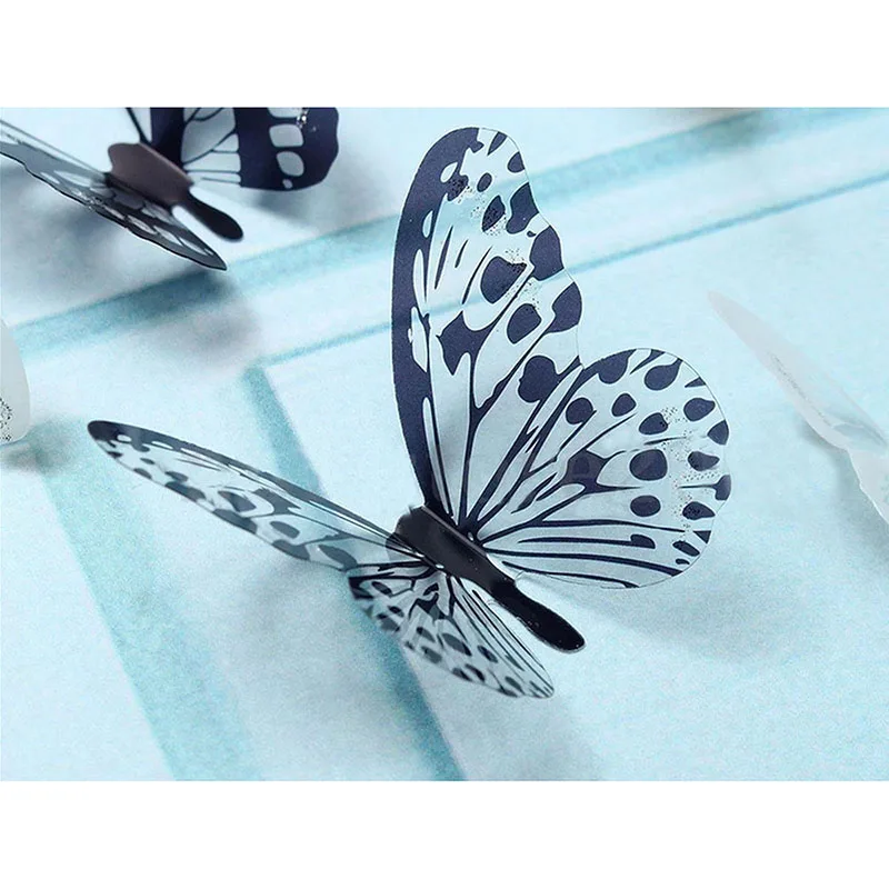 

18Pcs 3D Black And White Butterfly Sticker Art Wall Decal Home Decoration Room Decor Adhesivo de pared mariposa BDF99