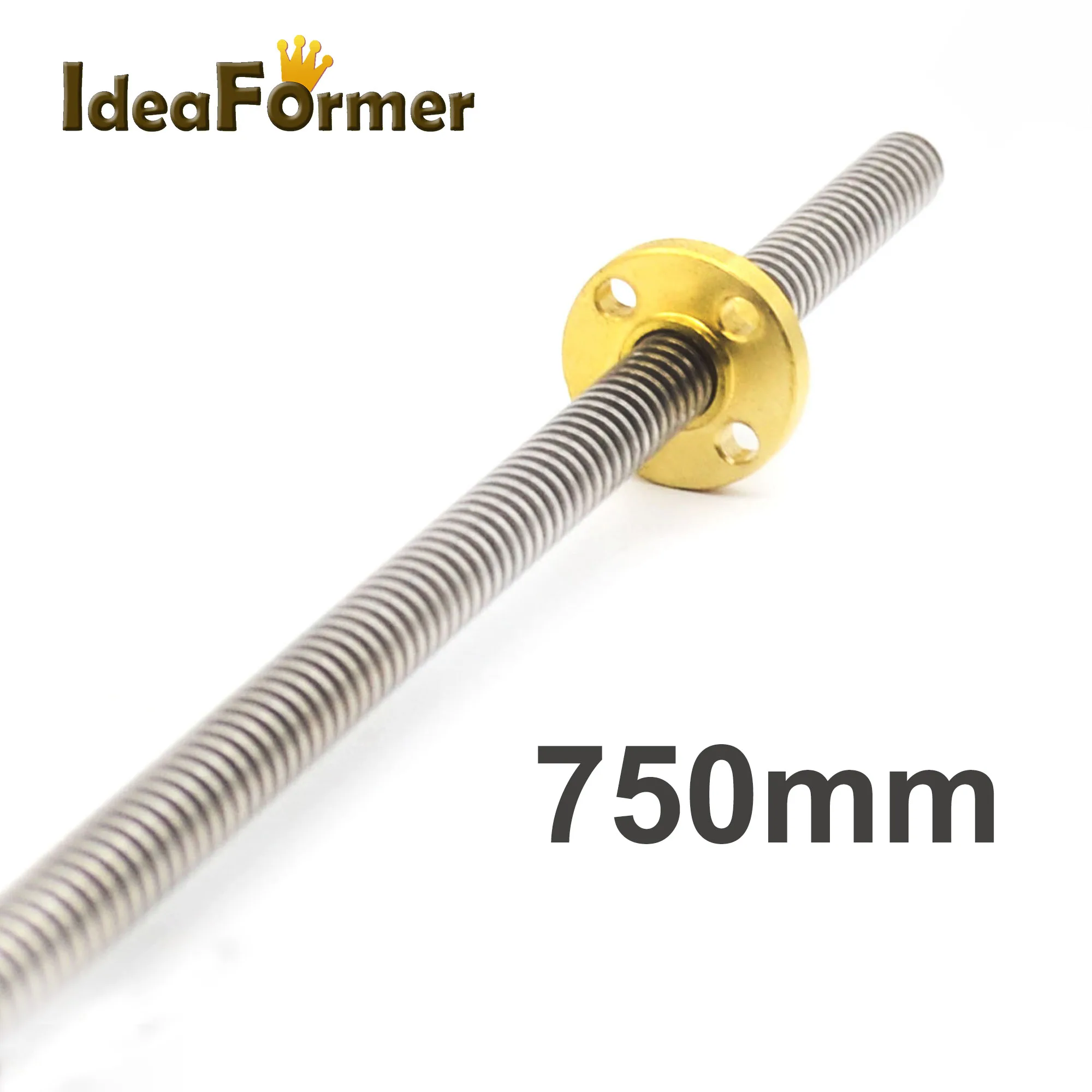 

THSL 8D Lead Screw Dia 8mm Thread 8mm or 2mm Length 750 mm trapezoidal spindle screw with copper nut Lead Screw