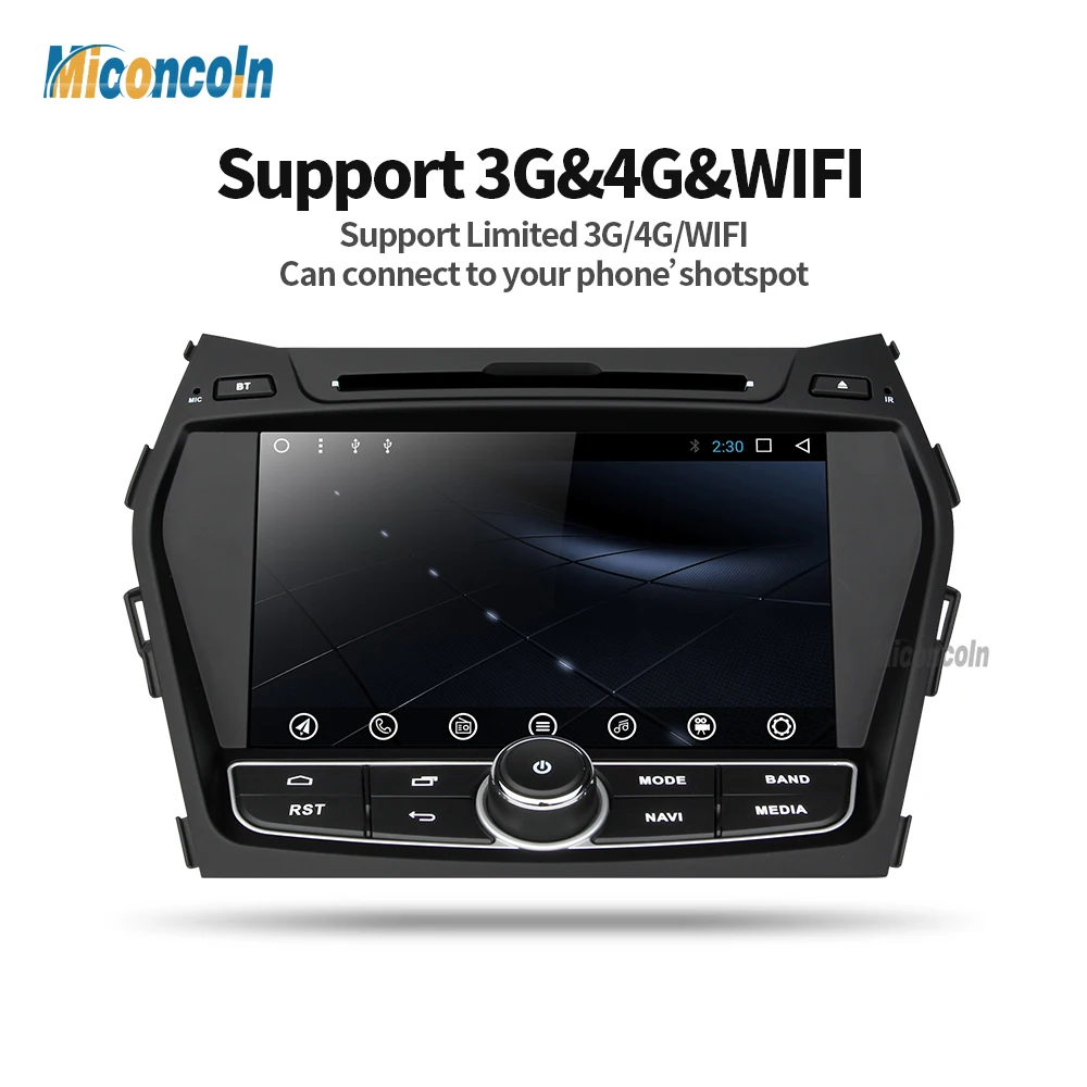 ZIX458060 Android 7 1 автомобильный dvd ГЛОНАСС/gps плеер для hyundai IX45 Santa fe 2013 2014 Автомобильный