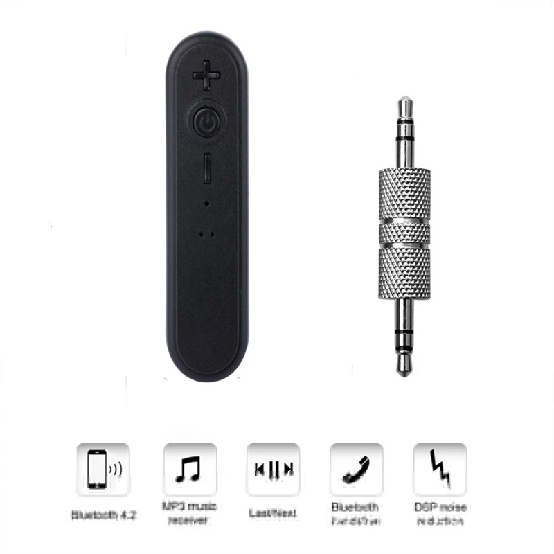 Larryjoe мини lavalier Bluetooth приемник автомобильный Handfree беспроводной приемник 3,5 мм AUX аудио адаптер с микрофоном для автомобиля стереосистемы телефона