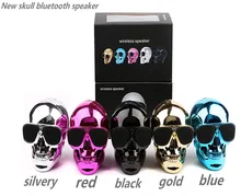 2016 NEW Wireless Bluetooth Speaker Mini SKULL Audio Sound With Microphone WIRELESS Speakers for Mobile Phone Tablet Laptop