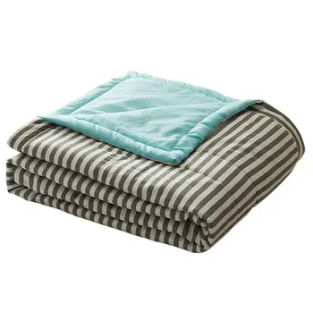 

2019 New Striped Plaid Air Condition Summer Quilt Thin Comforter Twin Queen Blankets for Adults Kids Patchwork Bed Cover