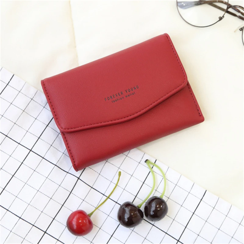 

WESTERN AUSPICIOUS Women Wallets Red Pink Blue Gray Black Green Short Female Wallet Hasp Quality Card Holder Ladies Money Bag