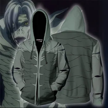 

Anime Cosplay Costumes Death Note Hoodie Sweatshirt Men Zipper Hoodies Male Sweatshirts Mens Clothes Yagami Light Jackets Tops