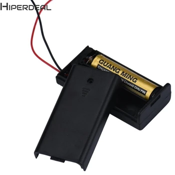 

HIPERDEAL 2 X AA 3V Battery Holder Connector Storage Case Box ON/OFF Switch With Lead Wire Poverbank Power Bank Sep20