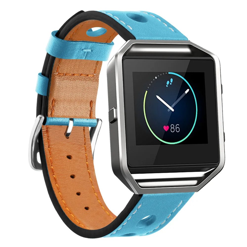 Bands Leather for Fitbit Blaze Small Large Hollow Strap (6)